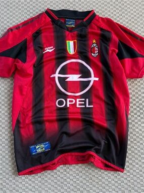 Vintage olympus ac milan 1899 opel soccer jersey